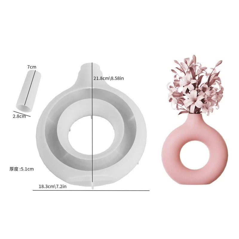 Potsticker Mold - Silikonform für Vasen, Harz-Blumentopfform, Epoxid-Vasen-Silikonform für