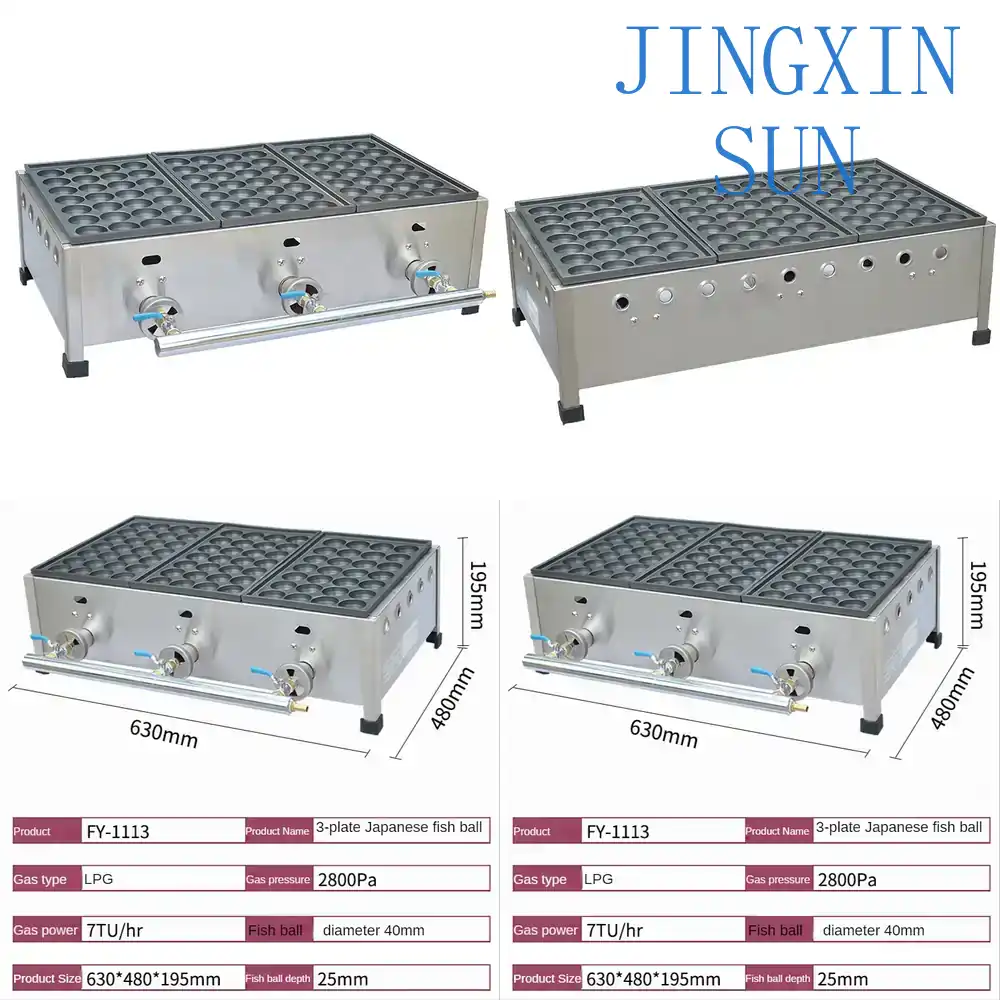 Takoyaki Grill Plate - Gas-Fischbällchen-Grill FY-1113 für Gewerbliche Nutzung Japanischer