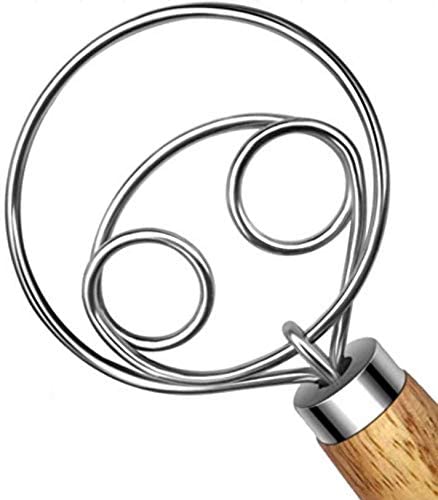 Danish Pancake Pan - 13 Zoll Dänischer Teigbesen aus Edelstahl
