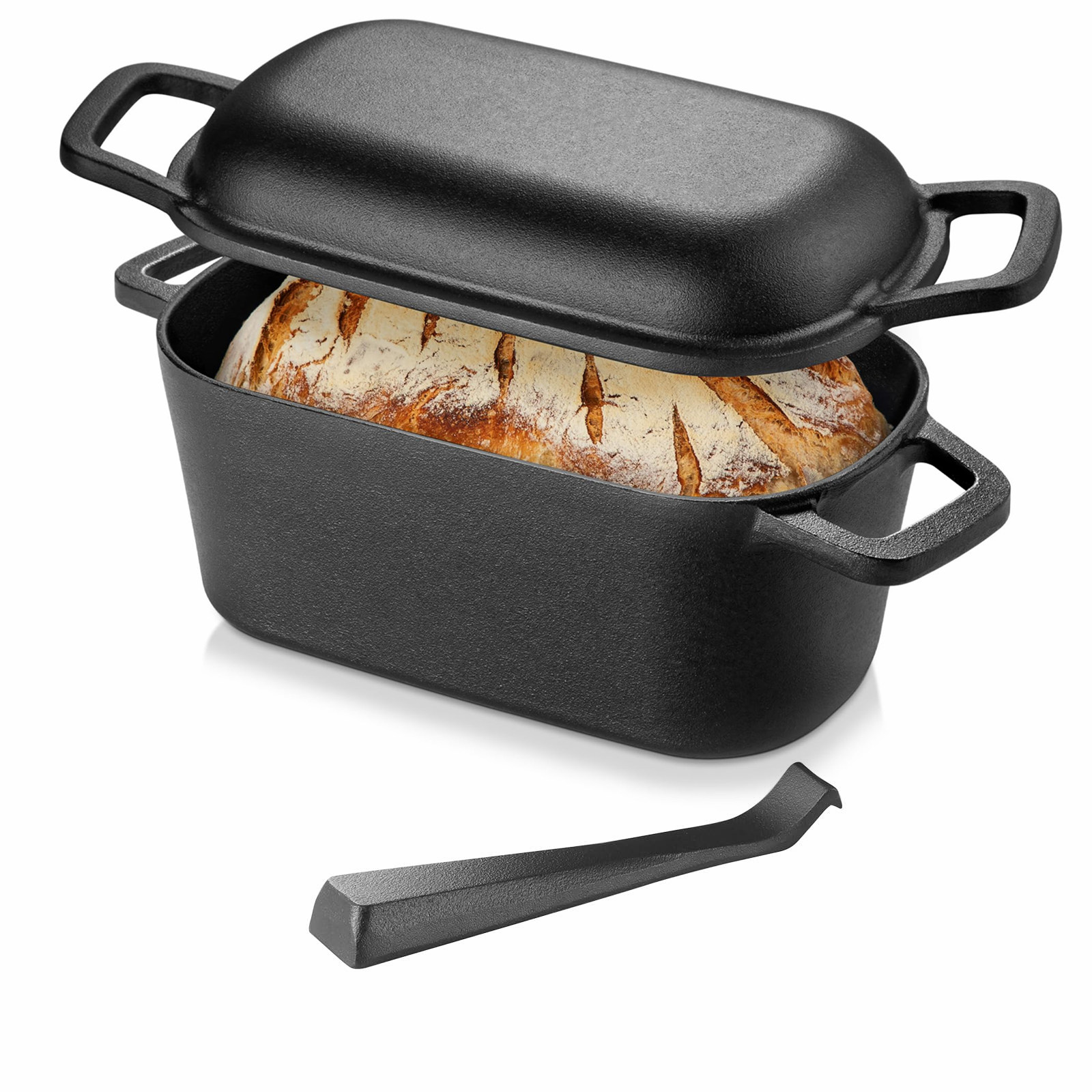Cast Iron Corn - Dutch Oven für Brotbacken, Sauerteigbrotform, 2-in-1