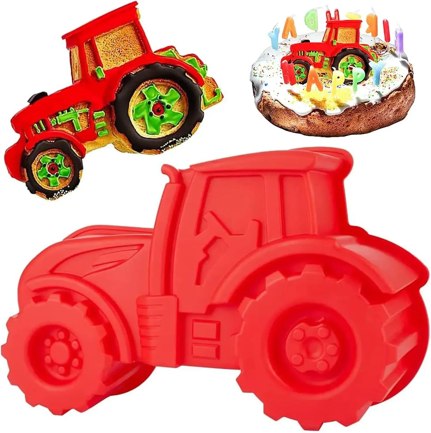 Bunny Cake Mold - 3D Traktor Silikon Backformen DIY Auto