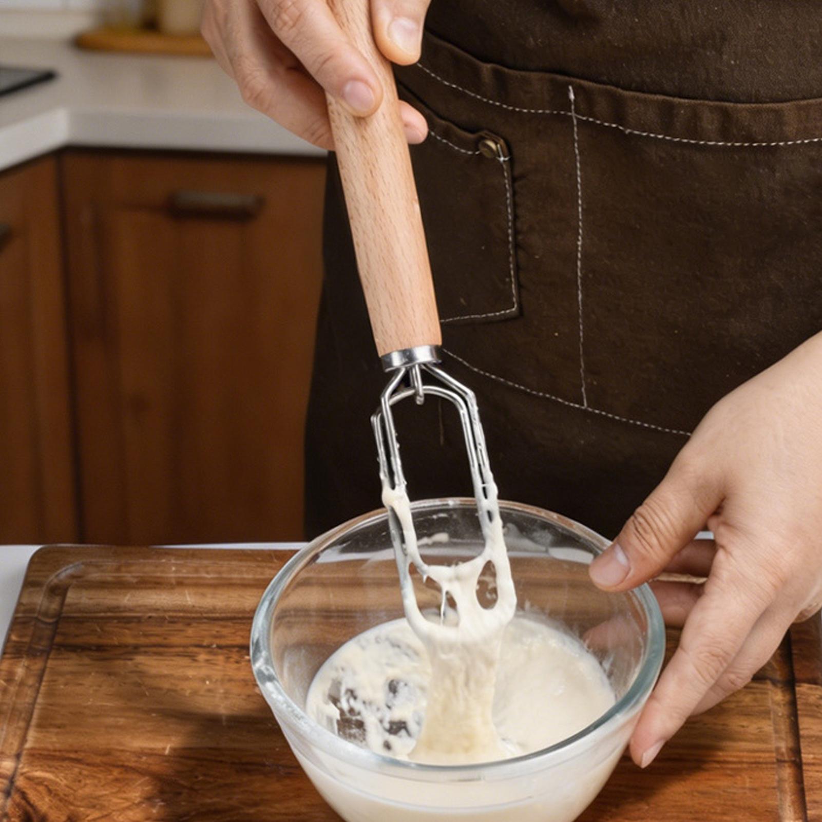 Danish Pancake Pan - Dänischer Teigbesen aus Edelstahl, Niederländischer Brotteig-Handmixer