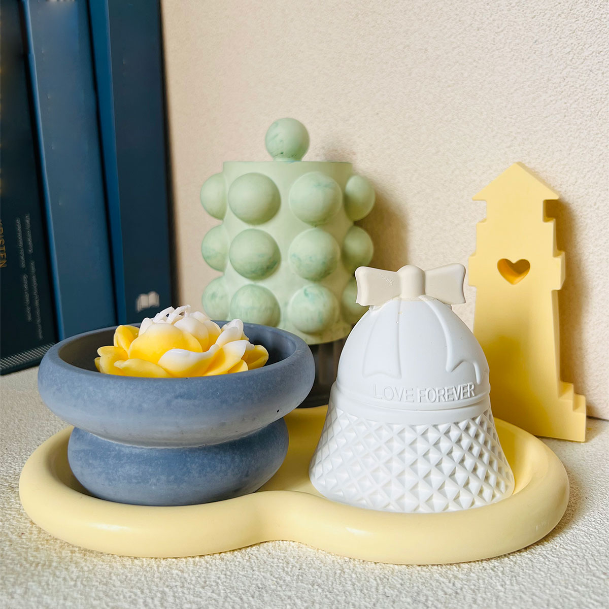 Donut Mold Silicone - Blase Glas Kerze Gefäß Beton form