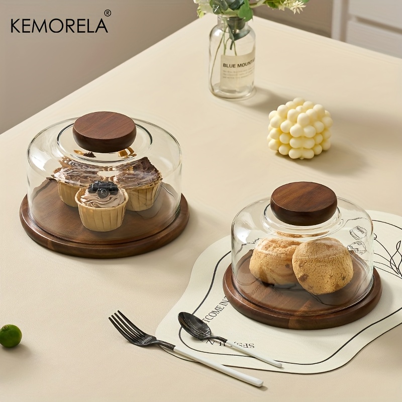 Dim Sum Basket - 1 runder Kuchenständer aus Holz mit