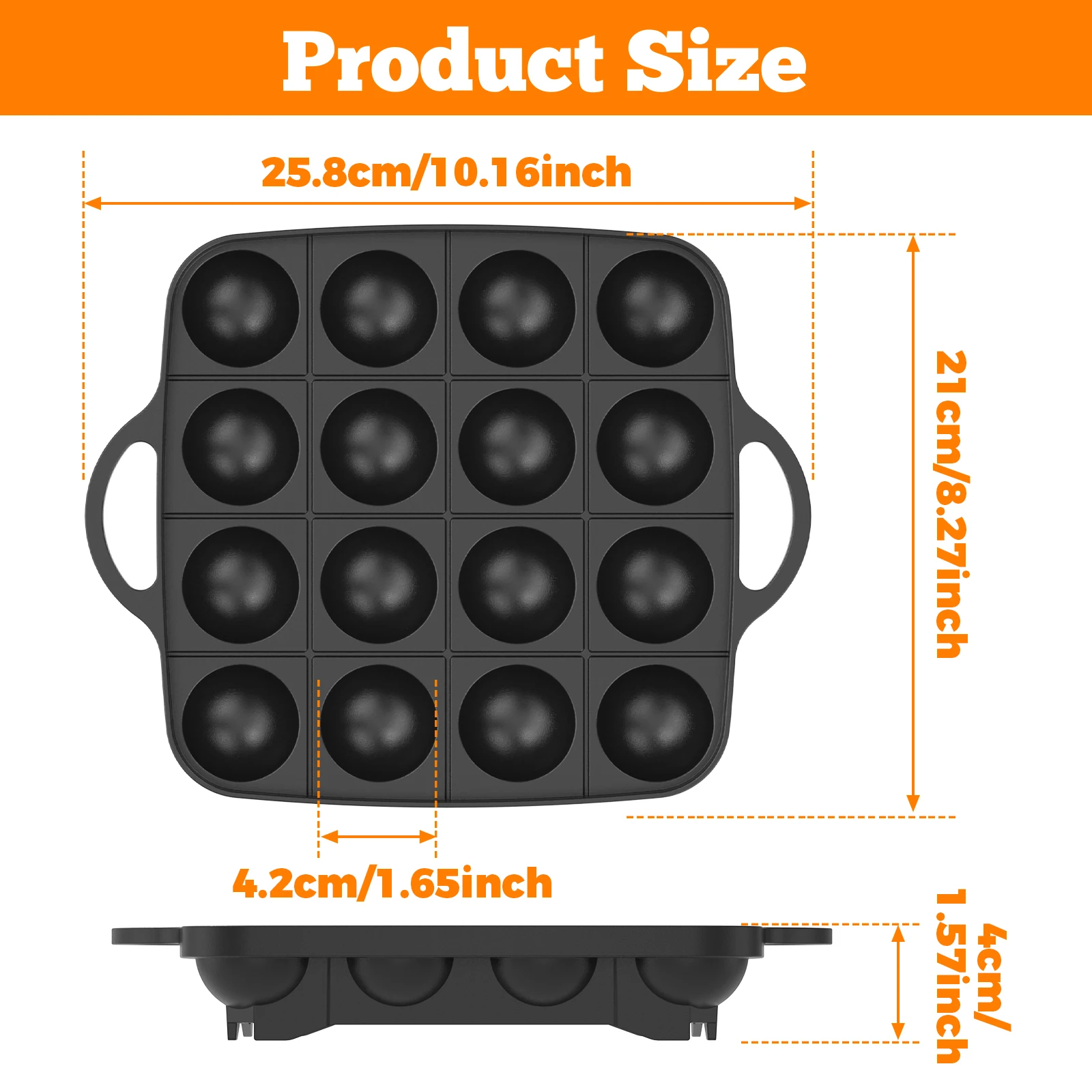 16-Loch Takoyaki-Pfanne aus Al – Takoyaki Grill Plate Bewertung und Preis