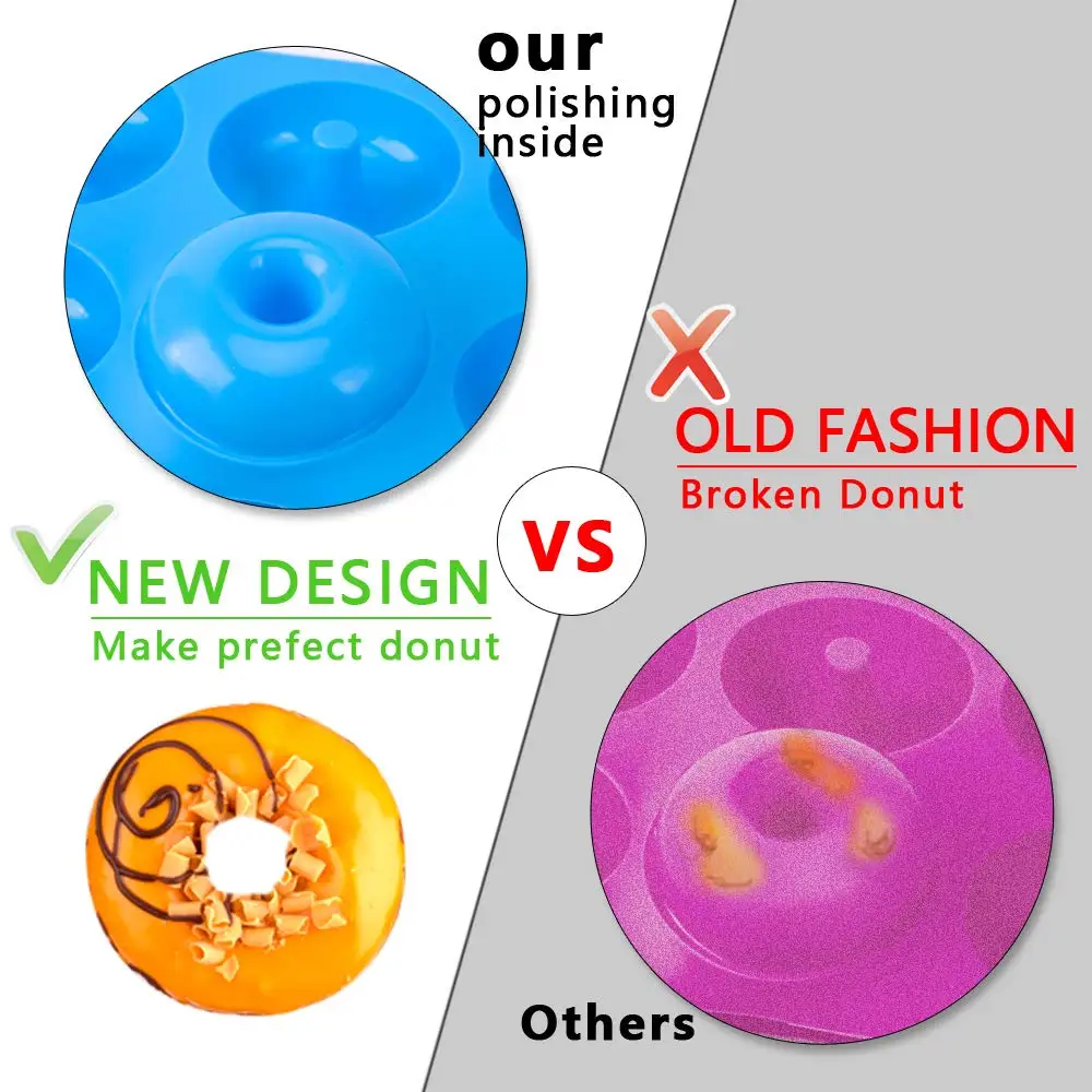 6-Loch-Silikon-Donut-Form, Bac – Donut Mold Silicone Bewertung und Preis