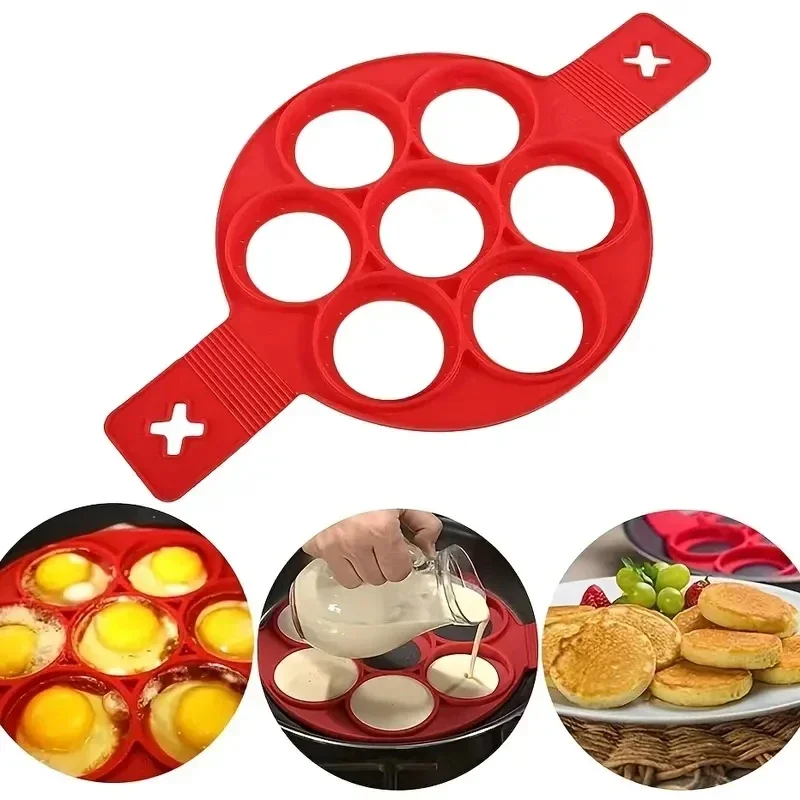 Silikon 7-Loch kreisförmige Br – Egg Waffle Pan Bewertung und Preis