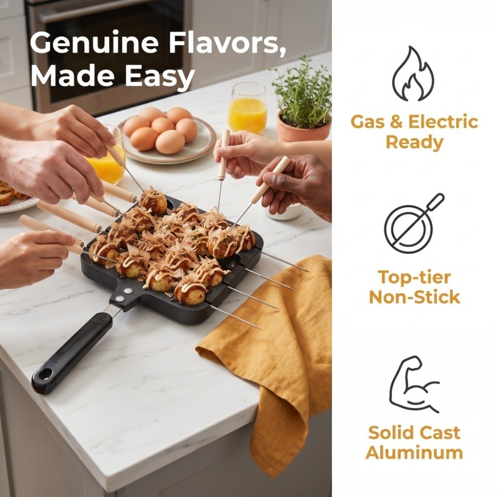 Aluminiumguss-Takoyaki-Grillpf – Takoyaki Grill Plate Bewertung und Preis